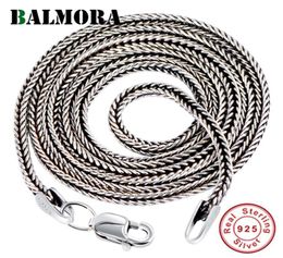 Balmora Real 925 Cadenas de cola de zorra de plata esterlina Cabecillos largos para mujeres para hombres para joyas colgantes 1632 pulgadas214G2086201