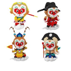 Balody Mini Blocks Assembly Building Toys Anime Figure Chinese Cartoon Money Wukong Brinquedos Kids Toy Volwassenen Geschenken voor Meisje Q0723