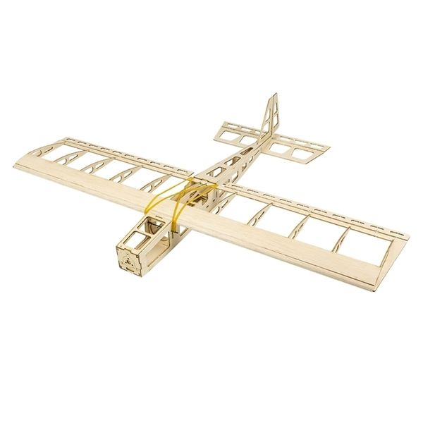 Balsawood Mini modelo de avión Mini Stick Wingspan Modelos de aviones cortados con láser RC Juguetes de construcción Modelo Woodiness / AVIÓN DE MADERA LJ201210