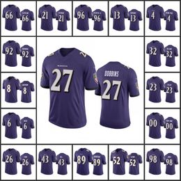 Baltimore''Ravens''Men 6 Patrick Queen 8 Lamar Jackson 89 Mark Andrews 4 Jason Pierre-Paul Femmes Jeunes Violet Custom Vapor Limited Jersey