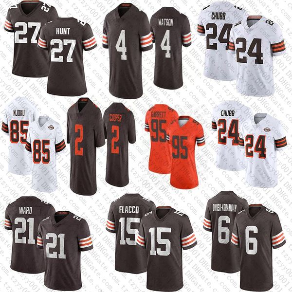 Joe Flacco Myles Garrett Amari Cooper Jerseys de fútbol personalizado Kareem Hunt David Njoku Elijah Moore Wyatt Teller Denzel Ward Jeremiah Owusu Koramoah Jerome Ford