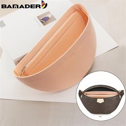 BAMADER convient au sac banane, doublure de sac de taille, tissu feutré épais, insertion de voyage, cosmétiques, maquillage pour femmes, rangement s 220228234h