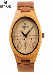 Bambou big cadran montre des hommes quartz watch woodp table cuir bracelet en cuir vendant des loisirs de la mode