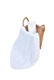 Bambou fibre lavable bébé alimentant le visage serviettes infantile lavage de lavage nouveau-né mouchoir serviette de bain blanc 2668767