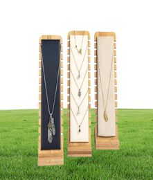 Bamboo bijoux d'affichage Collier en bois multiple de la vitrine de chevale en bois 3240676