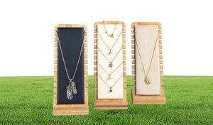 Bamboo bijoux d'affichage Collier en bois multiple de la vitrine de chevale en bois 2326049