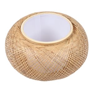 Envío gratuito Pantalla de bambú Pantalla de techo colgante Pantalla de lámpara de ratán de mimbre DIY Luz colgante tejida (no contiene bombillas)