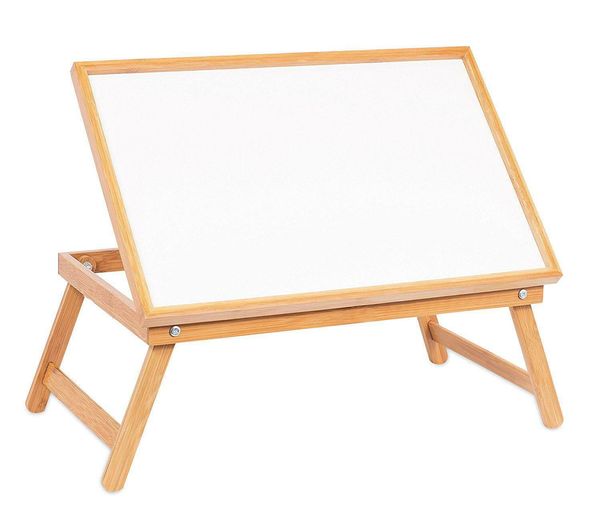 Bambou Lap Plateau Lecture Travail Manger Canapé Lit Naturel Livre Support Ordinateur Portable Blanc