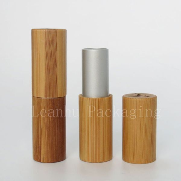 Récipient de tube de rouge à lèvres en bambou, récipients cosmétiques de brillant à lèvres DIY, récipients de tube de baume à lèvres, tubes de bâton de lèvre de conception en bambou