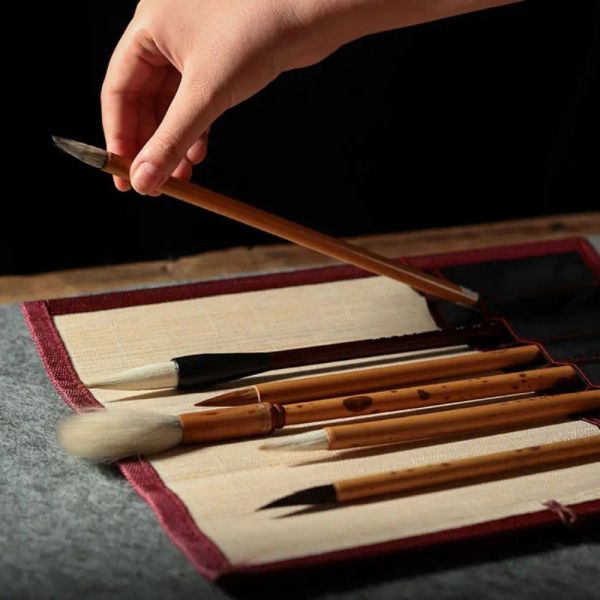 BAMBOO PEINTURE BROSTES POSTER DE haute qualité de grande capacité de style chinois calligraphie stylo rideau de stylo
