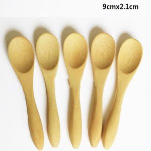 bamboe lepels natuurlijke eeo-vriendelijke mini honing lepels keuken mini koffie theelepel kinderen ijs schep 9 ~ 13 cm