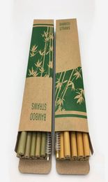Pailles en bambou 12 pièces ensemble 195 cm paille à boire en bambou réutilisable écologique fabriqué à la main pailles d'alimentation naturelles pour bébé OOA68774745100
