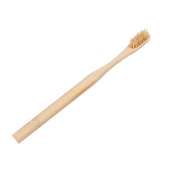 Cepillos de dientes desechables de bambú con embalaje de caja Kraft para el hogar o el hotel
