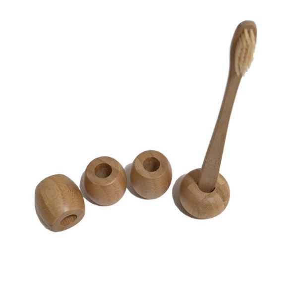 Soporte de bambú para cepillos de dientes, soportes de madera para cepillos de dientes para baño, marco de cepillo de dientes, Estuche De Viaje de bambú