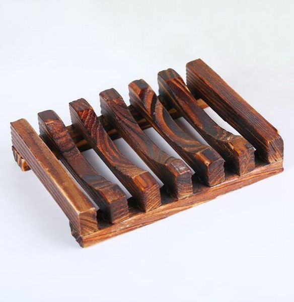 Points de savon en bois en bambou porte-savon en bois porte-plate-forme de rangement de rond de rond de plaque de baignoire de salle de bain 1511393
