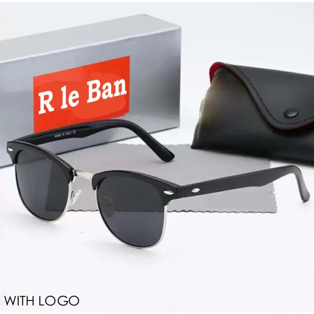 Ban zonnebril Rale Designer Men Women UV400 Bescherming Polariseerde bril 3016 Semi-metaal frame HD-gehard glazen lenzen glazen met doos