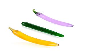 Banana Aubergine Luffa Glass Dildo Sex Toy Pyrex Massage Stimulator sexuel Masturateur pour hommes GSPOT féminins masculins B01040213232054