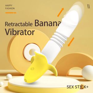 Banaan Dildo Stak Vibrator voor Vrouwen Vaginale Gspot Stimulatie Telescopische Sex Machine Volwassenen Goederen Speelgoed Vrouwelijke 240312