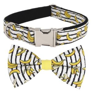 Bananenhondenkraagstrikje met metalen gesp Big en kleine Dogcat Pet Accessories Y200515