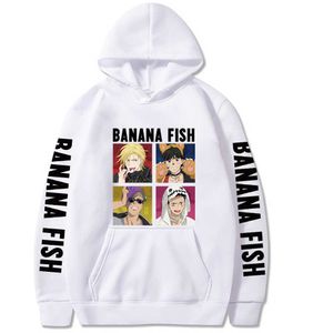 Banana Fish Sweat à capuche Harajuku Streetwear Sweat-shirt Hip Hop Uniex Tissus Y0804