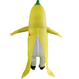 Disfraz inflable de plátano Mascot Actividad de fiesta divertida Conjunto de plátano de plátano Cosplay Carnival de cosplay para adultos masculinos y femeninos