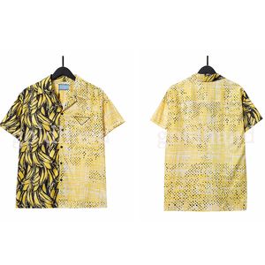 Banane Imprimé Hommes T-shirt Classique Triangle Logo Printemps Eté T-shirts Hauts Mode Hip Hop Lâche Chemise À Manches Courtes