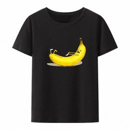 Banana Sock Graphic Print T-shirt Funny Tee Style Vêtements décontractés Vêtements pour hommes Lâche Camisa Street Fi Respirant à manches courtes 534i #