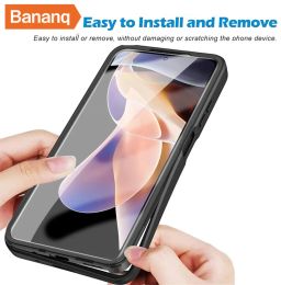 BANANQ 360 COLLE DE TÉLÉPHONE CAROR CORPS FULL pour Xiaomi 13 12 Lite 12T POCO X4 GT X5 M4 Pro Cover pour Redmi 12C Note 12 11 Pro Plus 5G