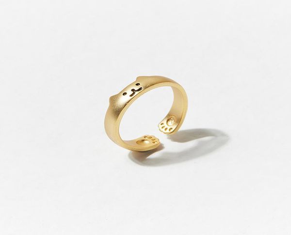 Bande 2021 Chat mignon avec doigt à longue queue pour femmes, taille réglable, anneau ouvert, bijoux 9084622