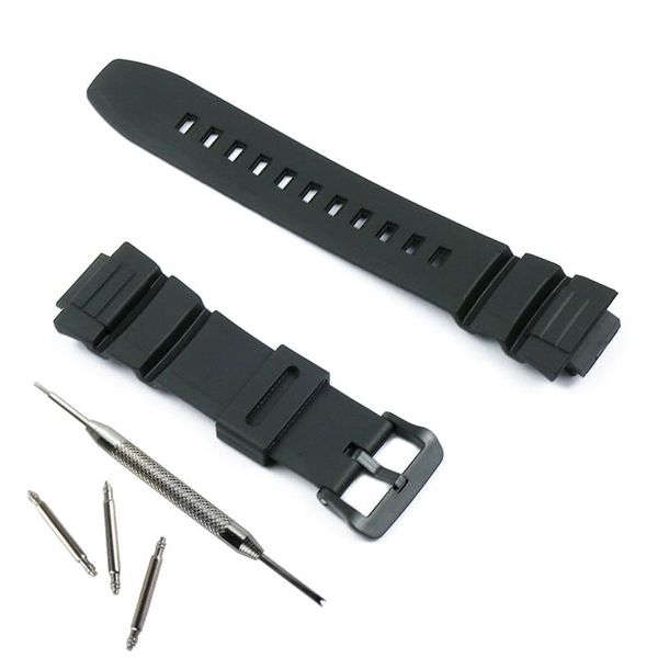 Accessoires de bande boucle ardillon pour Casio MCW-100H 110H W-S220 HDD-S100 bracelet de montre en résine étanche hommes et femmes275j