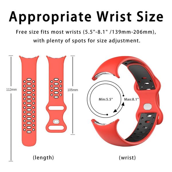 Banda para Google Pixel Watch 2 Strap Soft Silicone Sport Reemplazo de brazalete transpirable Cinturón de muñeca Smart Wrist Pixel Watch Active