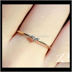 Band sieraden agete hart zirkoon 14 k vergulde dunne ringen voor vrouwen eenvoudige mode drop levering 2021 qagta