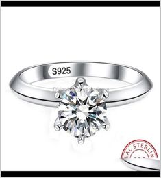 Bande bijoux Drop Livrot 2021 White Solitaire Ring 925 Sterling Diamond Engagement Mariage ALLONS DE MÉDICATION POUR FEMMES UVTRB2199874