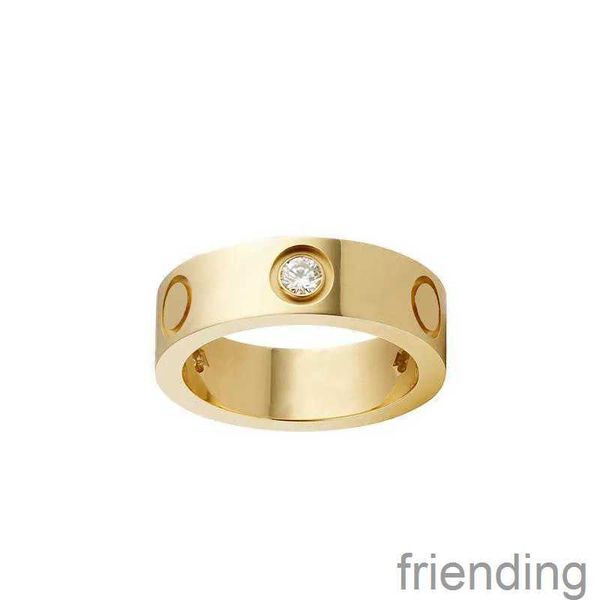 Band Love Rings Designer Bijoux Or Rose Plaqué Argent Titane Acier Avec Diamant Fashion Street hip hop pareja casual Bague de créateur classique pour femmes OQLV