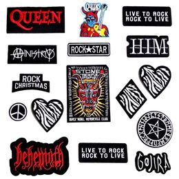 Band Patches Centhe broderie Applique Supplies Couture Decorative Rock Star Peace