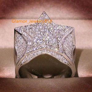 Bande Real S Sterling 2 Carats Bague Moissanite Naturelle pour Femmes Hip-hop Hommes Anillo Sier Bijoux Anneaux De Bizuteria235j J230411