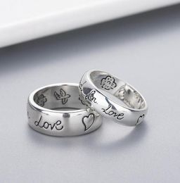 Anillo de banda Anillo con diseño de pájaro y flor para mujer y niña con sello ciego para carta de amor, anillo para hombre, regalo para pareja de amor, joyería w2946916235