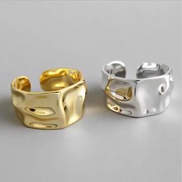 Anneaux de bande 10 pièces anneaux ouverts irréguliers mode bijoux métalliques lisses anneaux réglables pour femmes 231218