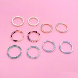 Anneaux de bande 100pc / lot 17/18 mm Chic Colorf Résine transparent acrylique géométrique irregar anneau pour femmes bijoux de mode livraison dhckz