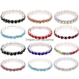Bandringen 112 kleuren elastische kristal teen ring gemengde kleur groothandel lot body sieraden pack druppel levering ot4hb