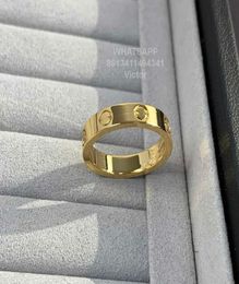 Anneaux de bande 18K 36mm bague d'amour V matériau en or ne se fanera jamais bague étroite sans diamants reproductions officielles de la marque de luxe Wi5870328