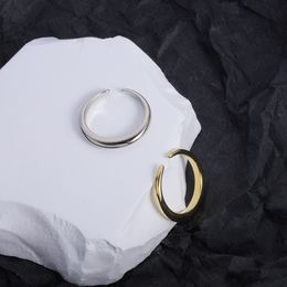 Anneaux de bande 18k Gold Simple Bead Open Designer Ring pour femmes Marque Luxury Pearl Ball Finger Moisanite Engagement Mariage Amour annels Anillos Bijoux Split Ring 24