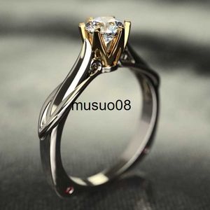 Anneaux de bande Bague en or 18 carats pour femmes Naturel 1 diamant avec bijoux en diamant Anillos De Bizuteria Anillos Mujer Gemstone Rings Box J2306