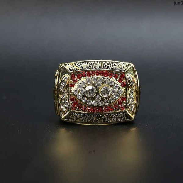 Anillos de banda Anillo de campeonato de fútbol de piel roja de Washington 1987 Zl08