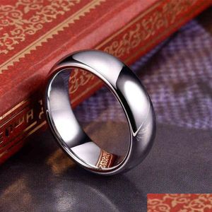 Band ringen 2 4 6 8Mm wolfraamcarbide vrouwen mannen bruiloft verlovingsbanden gepolijst glanzende gravure Comt Fit geschenken voor hem Her195E Dro Dhlzi