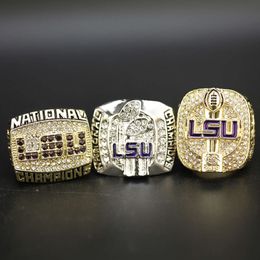 Band Rings 2003 2007 2019 Louisiana University League NCAA LSU Championship Ring 3 pièces Set 4yvc