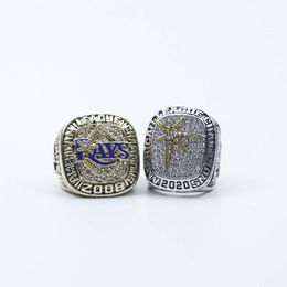 Rings de banda 2008 2020 Tampa Bay Light Baseball Series Mundial de la Liga Americana East Championship Ring 2 Sets 7m41