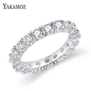 Anneaux de bande 2020 Bijoux de marque de luxe Ensemble blanc Zircon cubique Bague de forme unique adaptée au mariage et à l'engagement des femmes Taille J240326