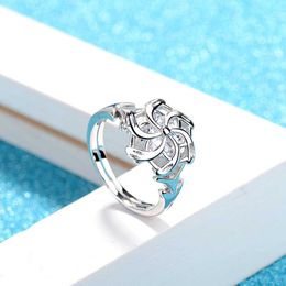 Bande Anneaux 2022 Mode Argent Couleur Bague De Mariage Pour Femmes Hommes Le Galadriel Nenya Moulin À Vent Forme Bijoux De Noël Amis Cadeau Anneaux G230213