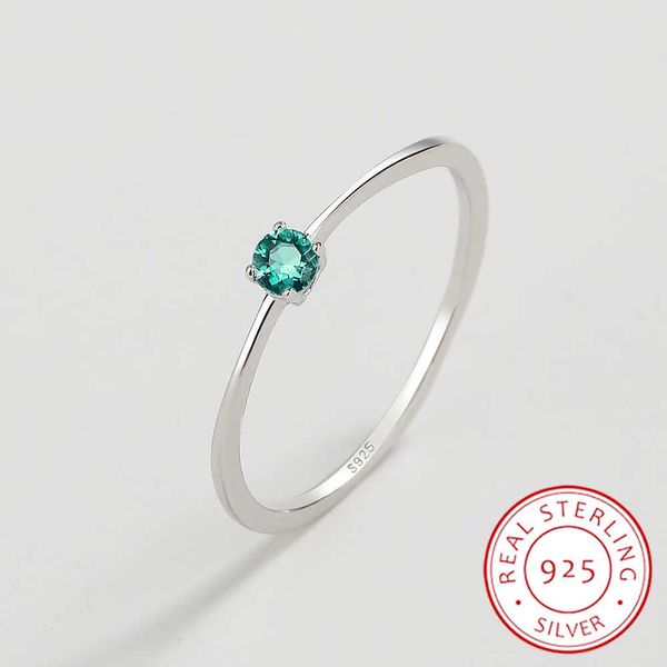 Anillos de banda 2022 NUEVO Classic Paraiba Ronda Esmeralda Esterlina S925 Anillo de pareja de plata para mujeres Zafiro Compromiso Aniversario Regalo Joyería AA230529